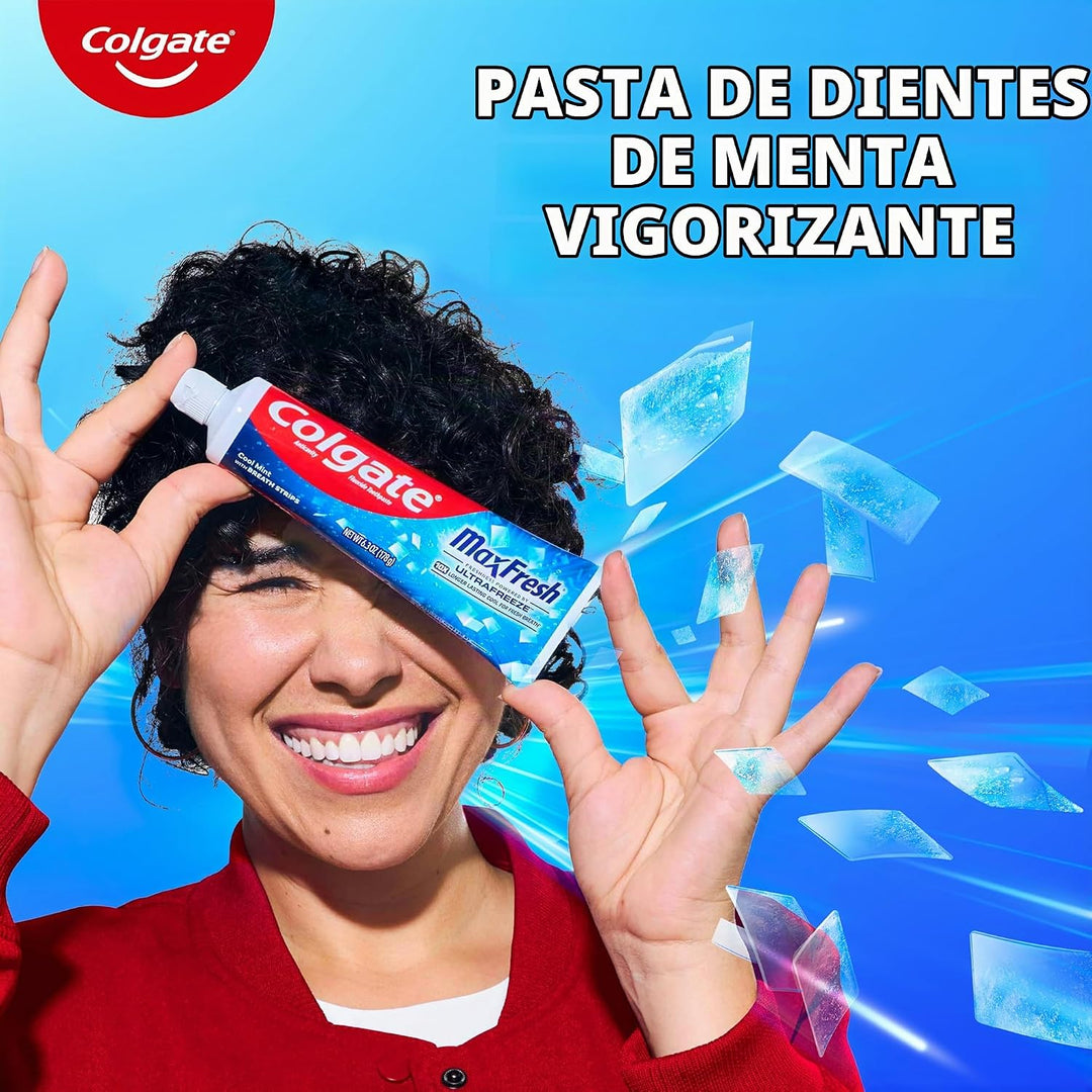 Colgate MaxFresh Pasta de dientes con flúor, tamaño de viaje, menta...