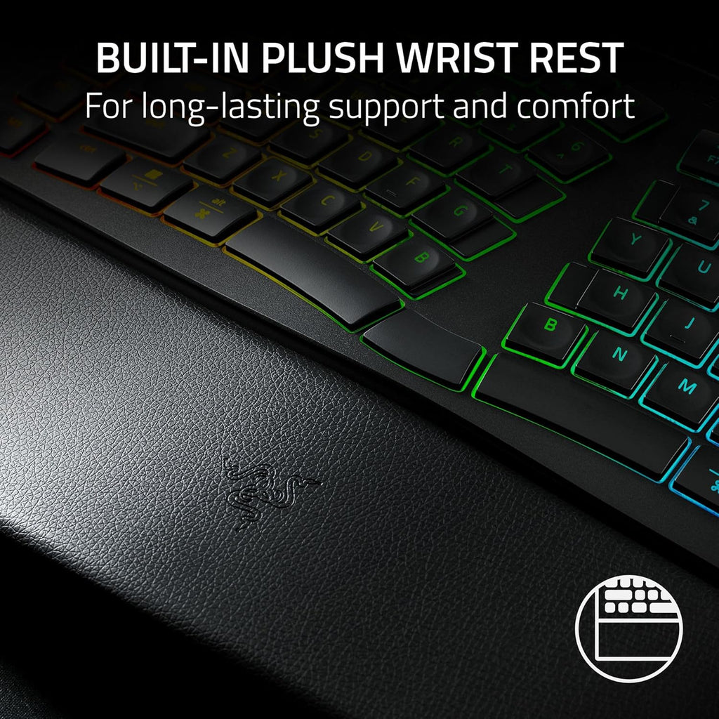 Razer Pro Type Ergo Inalámbrico División Ergonómico RGB teclado, negro
