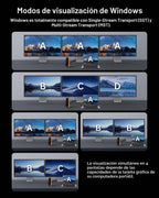 NOVOO Estación de acoplamiento para laptop con monitor dual, pantalla triple 15 en 1, 8K@30Hz DP, HDMI dual 4K@60Hz, 10Gbps USB-A/C, SD/TF, Ethernet 1Gbps, adaptador de base para monitor dual para