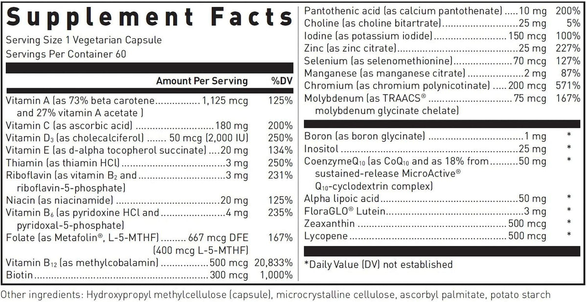 Douglas Laboratories Ultra Preventive 1 Diario, 60 Cápsulas