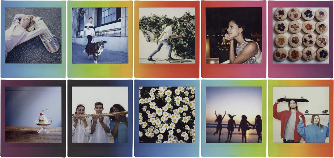 Fujifilm instax Square Rainbow Film - 10 exposiciones (paquete de 2)