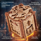 iDventure Cluebox Camelot, Escape Room en una caja de rompecabezas de madera para adultos