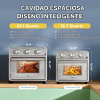 Midea Neo Air Fryer - Combo de horno tostador, 12.7 cuartos de galón, acero