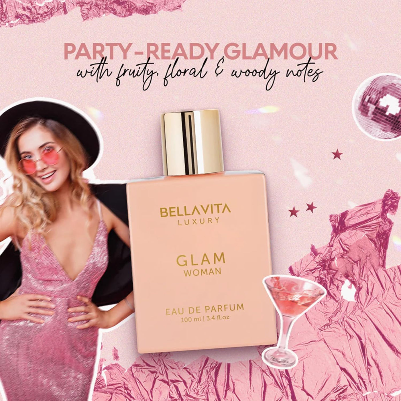 BellaVita Luxury GLAM Perfume para mujer | Notas de naranja african...