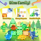 Dinosaur Toys Magnetic Tiles 3D Movable Dinos para Kids 3-5 5-7 Toddler Toy