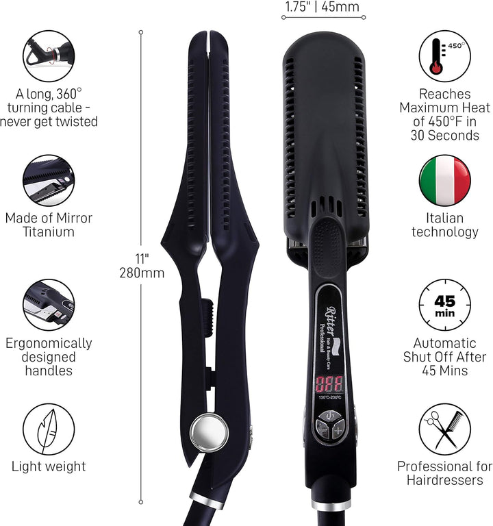 Ritter - Plancha de cabello profesional para peluquería, sistema de...