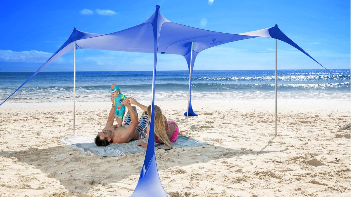 SUN NINJA Tienda de campaña de playa, refugio solar, toldo de sombra de