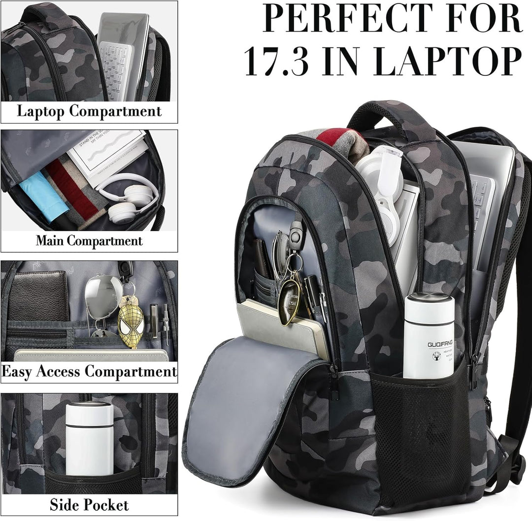 BIKROD Mochila de viaje para computadora portátil para hombres, moc...