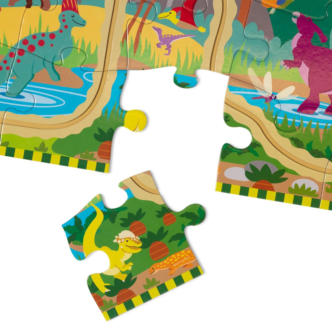 Melissa Doug Dinosaur Adventure Tracks - Rompecabezas de