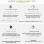 StarTech Hybrid USB-A y USB-C Dual 4K Dock, DP, HDMI, 6 puertos USB 5Gbps