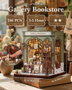 CUTEBEE Kit de rincón de libros - Kit de casa de muñecas en miniatura para