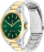 Tommy Hilfiger - Reloj de cuarzo para hombre de 3H, pulsera de acero inoxidable, resistente al agua 3 ATM, pieza moderna y elegante, regalo para él, 42mm