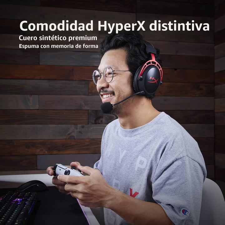 HyperX Cloud Alpha Wireless - Auriculares para juegos para PC, bate...