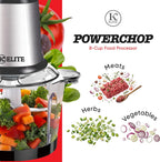 Kitchen Elite PowerChop - Procesador de alimentos de 8 tazas