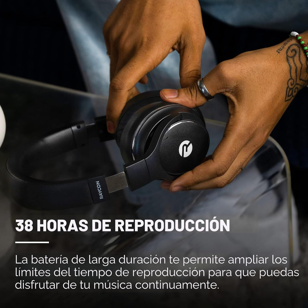 Raycon Los auriculares inalámbricos Bluetooth sobre la oreja de tod...