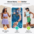Fitpolo Reloj inteligente para mujer Android y iPhone, [pantalla HD de 1.8