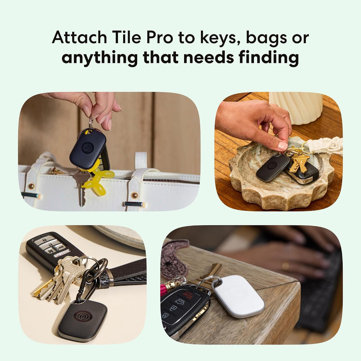 Life360 Tile Pro - Potente rastreador Bluetooth, buscador de llaves y localizador de artículos para llaves, bolsas y más. Compatible con iOS y Android. Buscador de teléfonos. Paquete de 1 (negro)