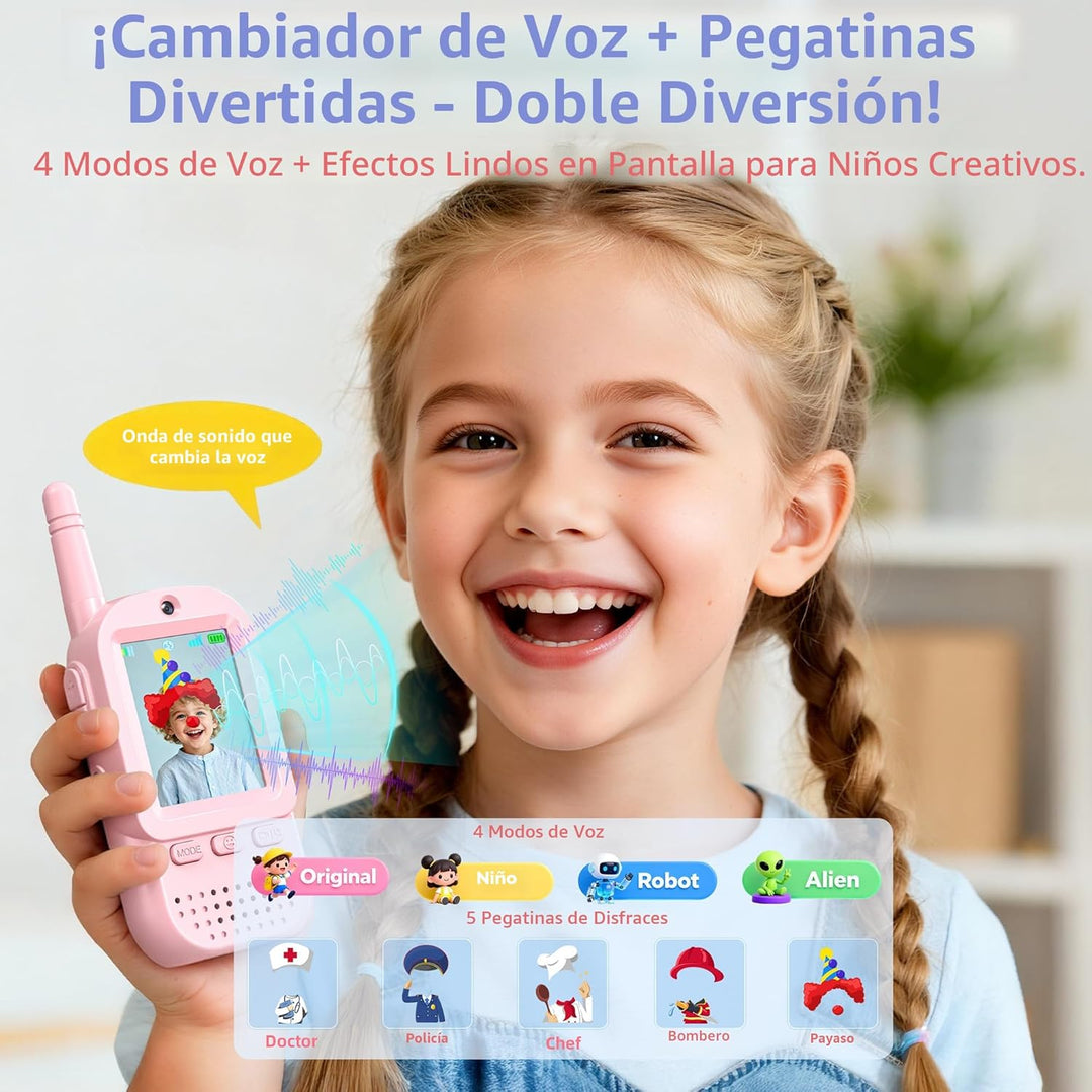 Walkie Talkies de video para niños, paquete de 2 \u2013 Walkie Talk...