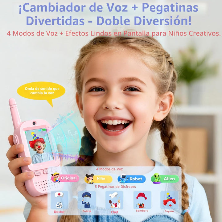 Walkie Talkies de video para niños, paquete de 2 \u2013 Walkie Talk...