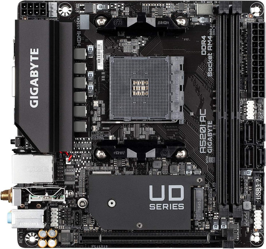 Gigabyte A520I AC (placa base AMD Ryzen AM4\/Mini-ITX\/PWM digital...