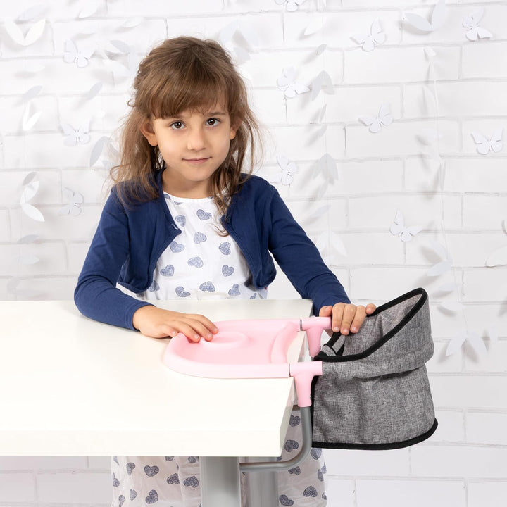 Bayer Diseño: asiento de mesa para muñecas - gris-rosa-mariposa - s...