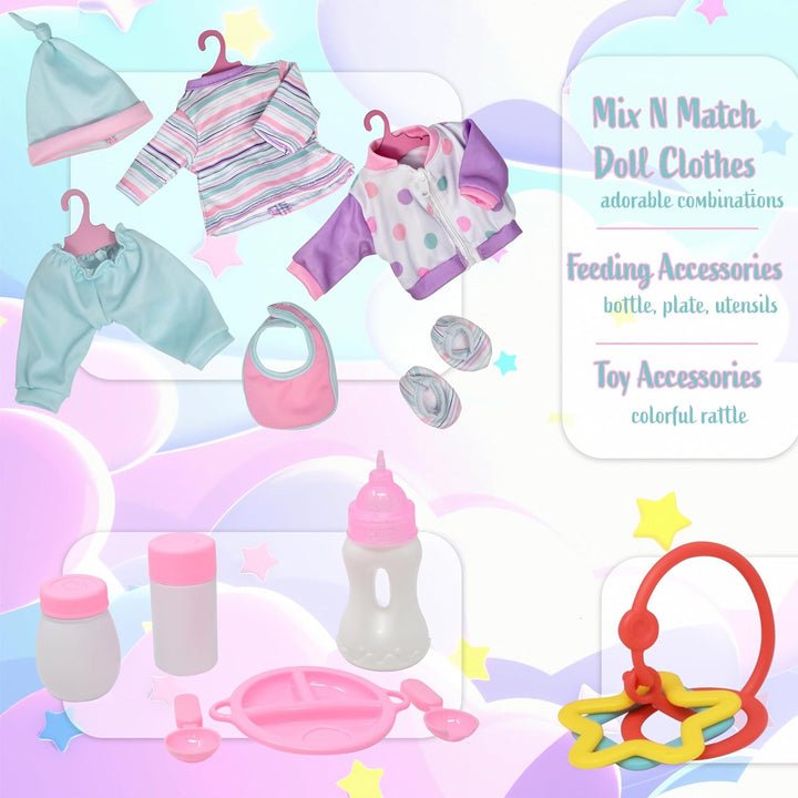Gift Boutique - Muñeca de bebé de cuerpo suave con ropa en