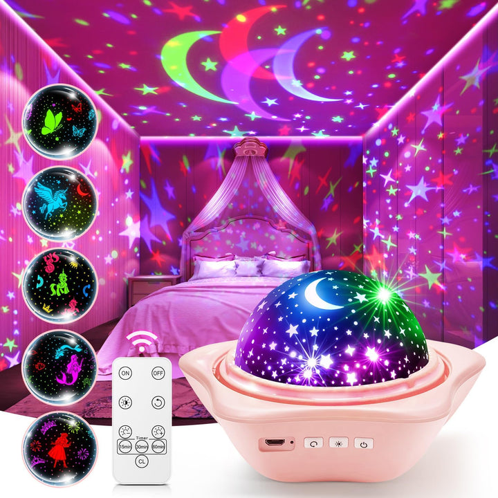PIKOY Luz Nocturna para Niños, 90 Modos+6 Películas+Atenuador+Tempo...