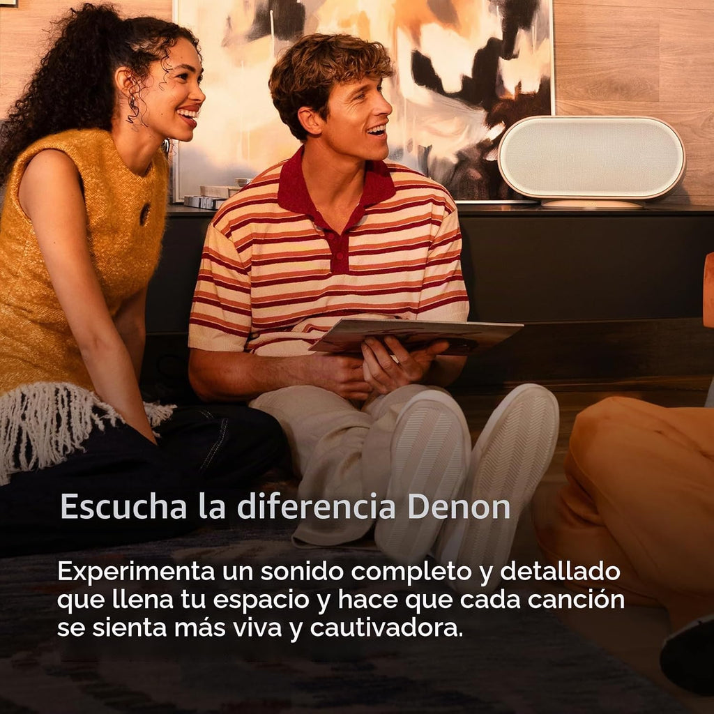 Denon Home 600 - Altavoz inteligente inalámbrico con sonido estéreo, color piedra