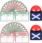 Syhood Juego de cartas navideño con 2 zumbadores de respuesta, noche de juego de preguntas familiares de Navidad, actividades divertidas de fiesta para adultos, oficina, aula, grupo grande y