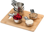 Hudson Essentials Juego de tazas medidoras de acero inoxidable (Juego de 6 piezas)
