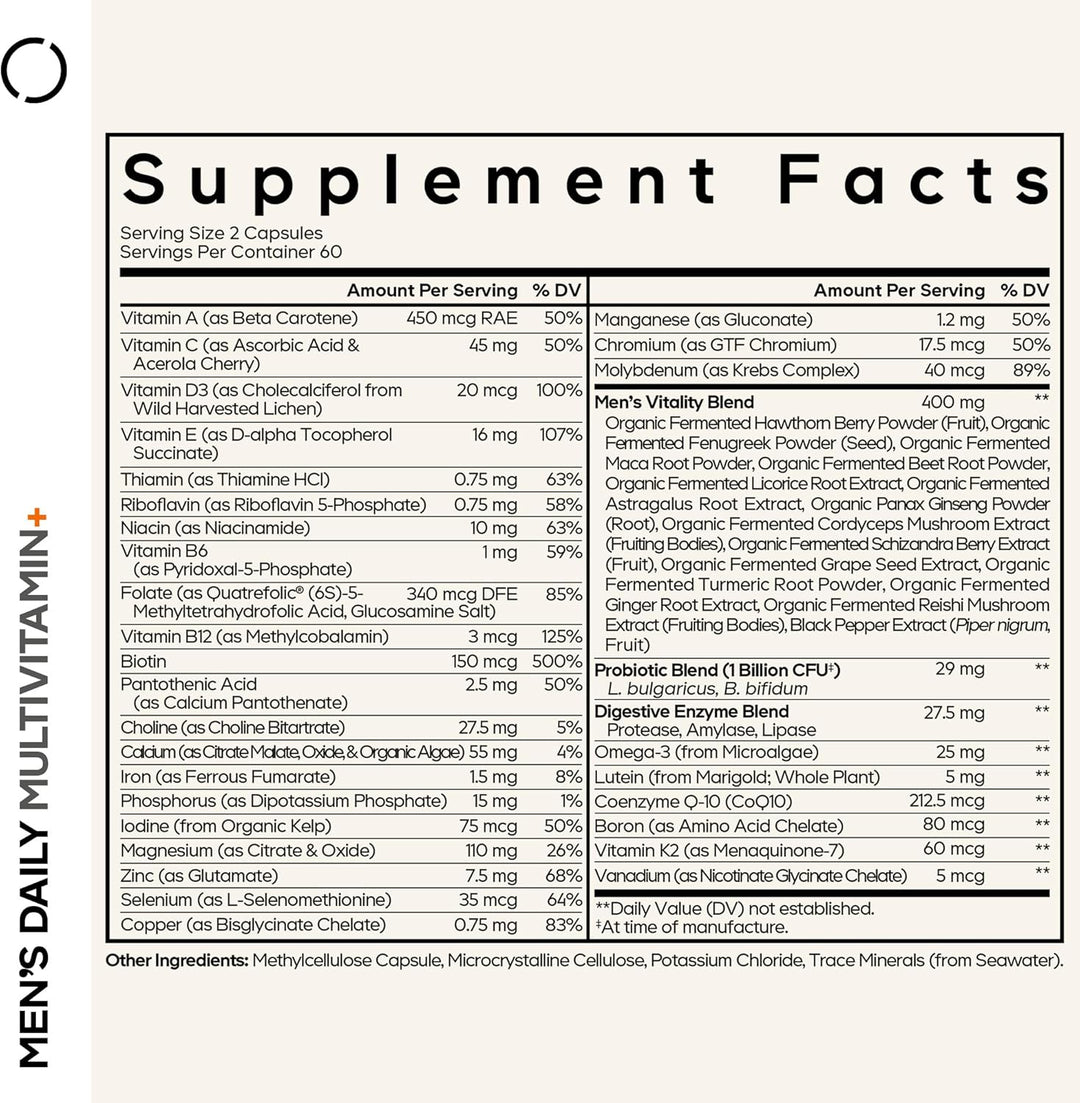 Codeage Multivitamínico diario para hombres \u2013 Más de 25 vitami...