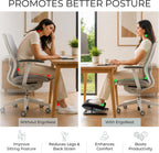 Lámpara Reposapiés para debajo del escritorio: reposapiés ergonómico ajustable con marco de acero y cojín de espuma viscoelástica, acabado de terciopelo suave para una comodidad superior, diseñado para