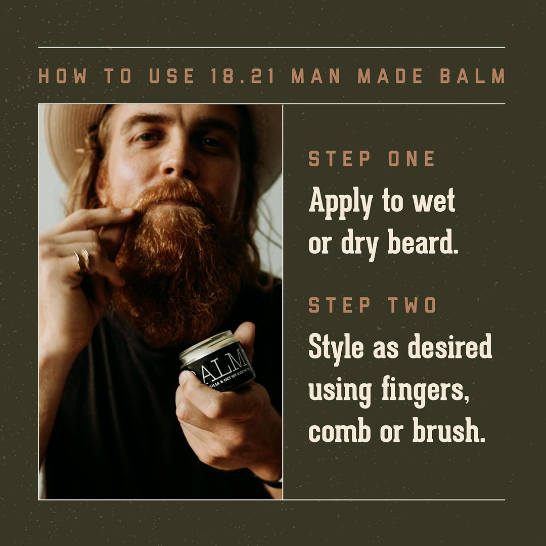 18.21 Bálsamo para barba artificial para hombres, vainilla especiad...