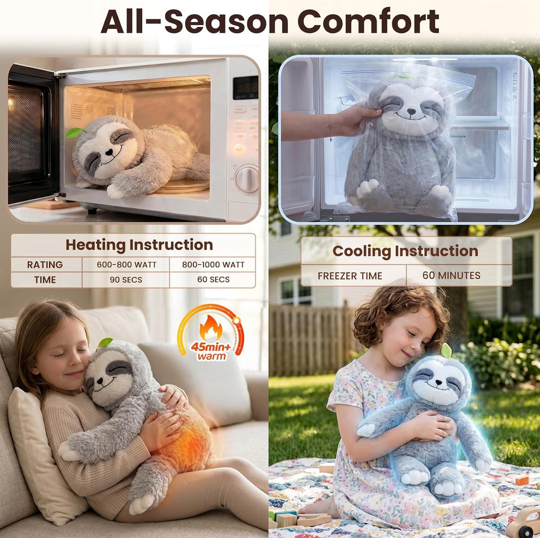 Mewaii Animales de peluche con peso de 4 libras con almohadilla tér...