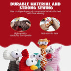 Nocciola 5-Pack Squeaky Dog Toys, Durable Stuffed Critter Zoo Dog Toys con Unique Squeak Sounds a Keep Dogs Busy, Puppy Toys para Small, Medium, y Large Dogs