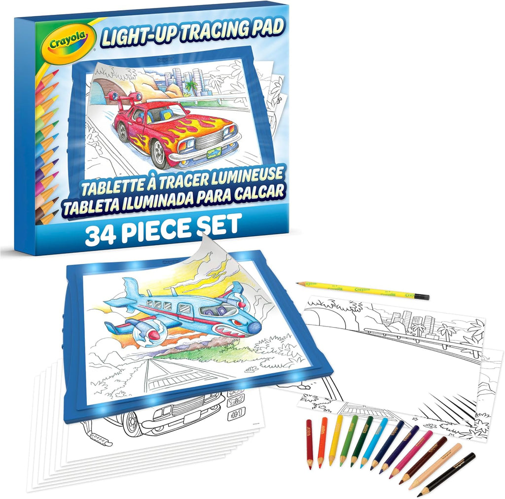 Crayola Almohadilla de trazado iluminada: proyector de dibujo y trazado azul, para niños, mesa de caja de luz para bocetos, juguetes para niños, regalo para niñas y niños, a partir de 6 años