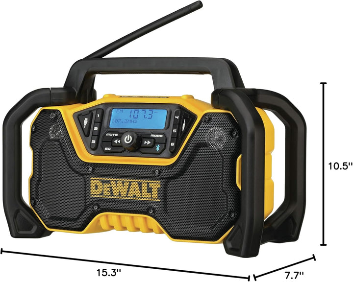 DeWalt 12V\/20V MAX Radio Bluetooth portátil, inalámbrico, alcance...