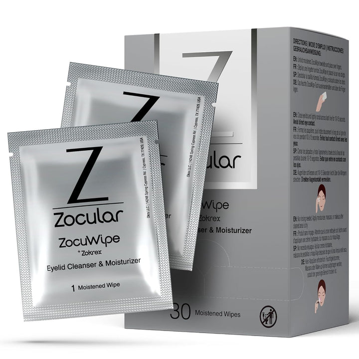 Zocular ZocuWipe Toallitas limpiadoras de párpados con complejo nat...