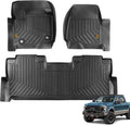 CAT® JustFit™ Alfombrillas 3D personalizadas para Ford F-250 F-350 Super Duty Crew Cab 2017-2026, juego completo delantero y trasero, forros de goma resistentes medidos con láser, accesorios Ford
