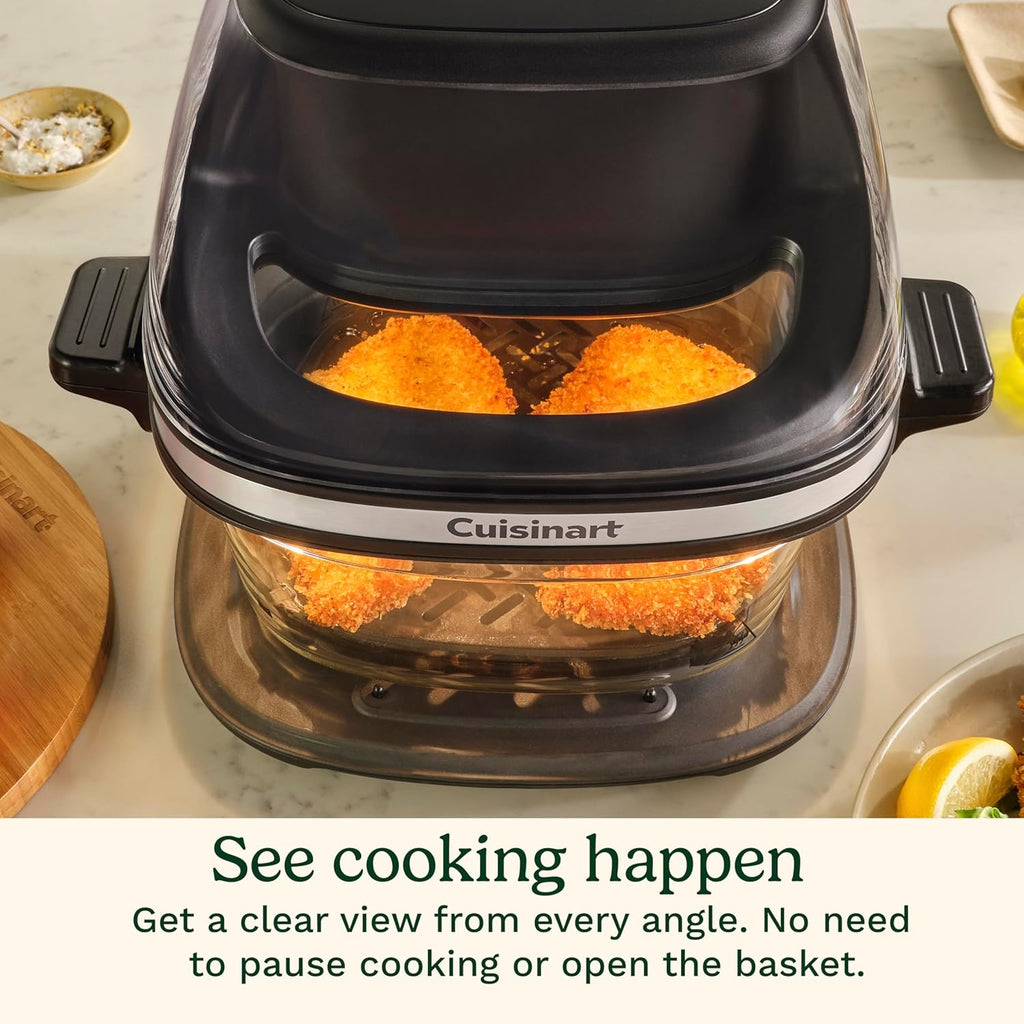 Cuisinart Freidora de aire, cesta de vidrio y ventana ClearView, 5