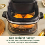 Cuisinart Freidora de aire, cesta de vidrio y ventana ClearView, 5