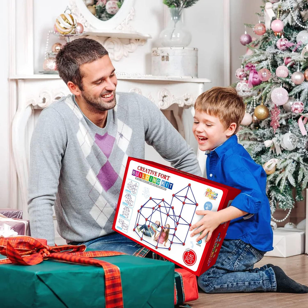 Kit de construcción de fortalezas para niños, juguetes de construcción STEM, regalo de Navidad y cumpleaños para niños y niñas de 4, 5, 6, 7, 8, 9, 10, 11, 12 años, conjunto creativo definitivo para
