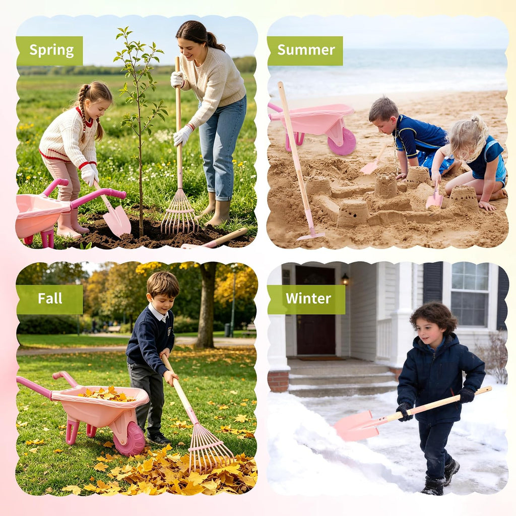 Juego de jardinería para niños con carretilla regalos de