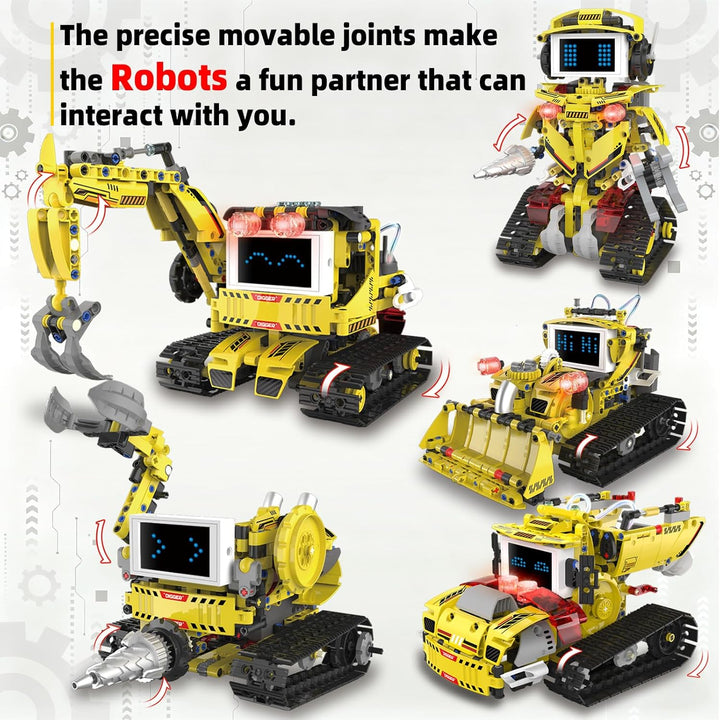 Juego de bloques de construcción de robot programable 5 en