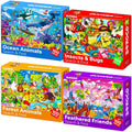 Juegos de rompecabezas para niños de 3 a 5 años con dinosaurio y vida pirata - 4 juegos de rompecabezas para niños y niñas 3 4 5 años - actividades divertidas y educativas familiares amigos para niños