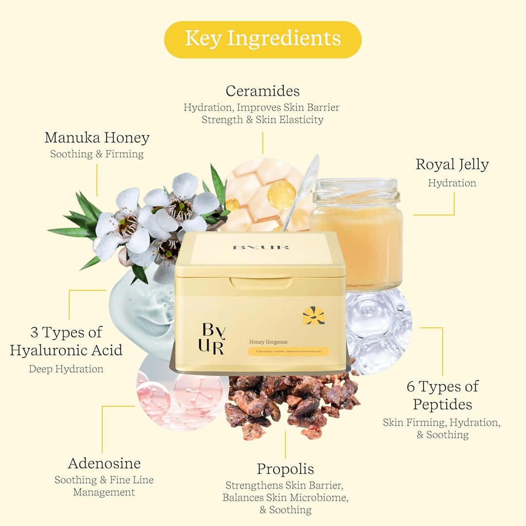 ByUR Honey Gorgeous Daily Aqua Serum Mask (30 unidades) Máscara fac...