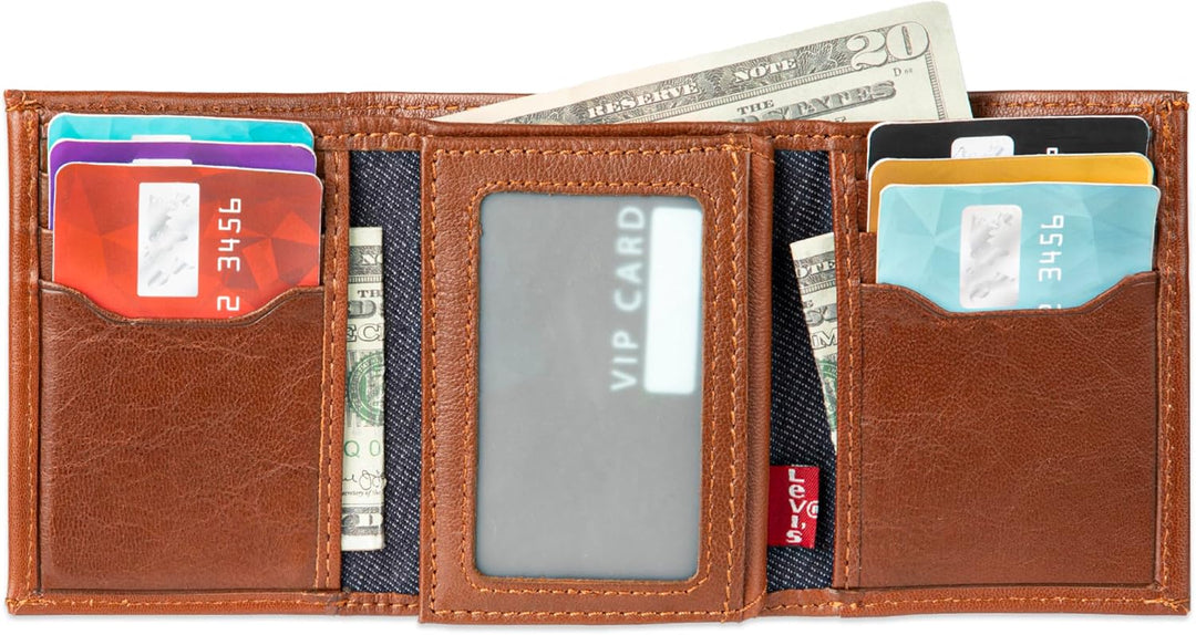 Levi's Billetera triple RFID para hombre, elegante y delgada, i...