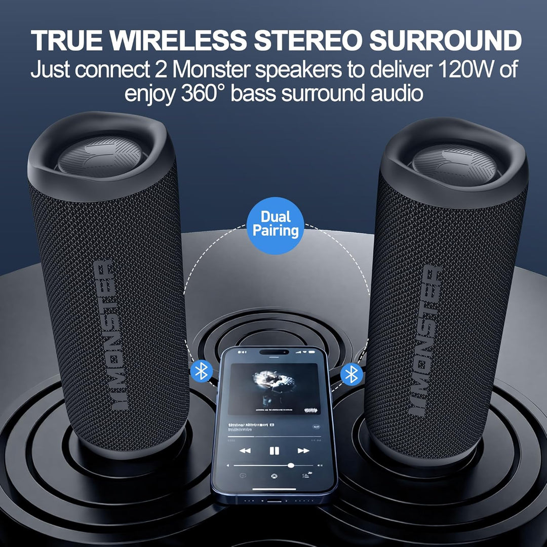 Monster Altavoz Bluetooth, altavoces Bluetooth portátiles inalámbri...