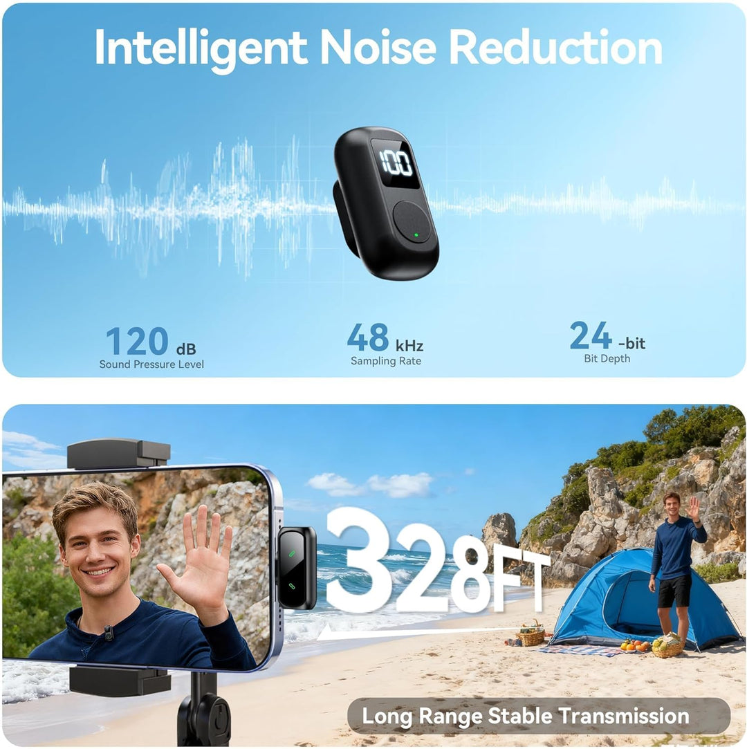 occiam Mini micrófono Lavalier para iPhone y Android Micrófono inal...