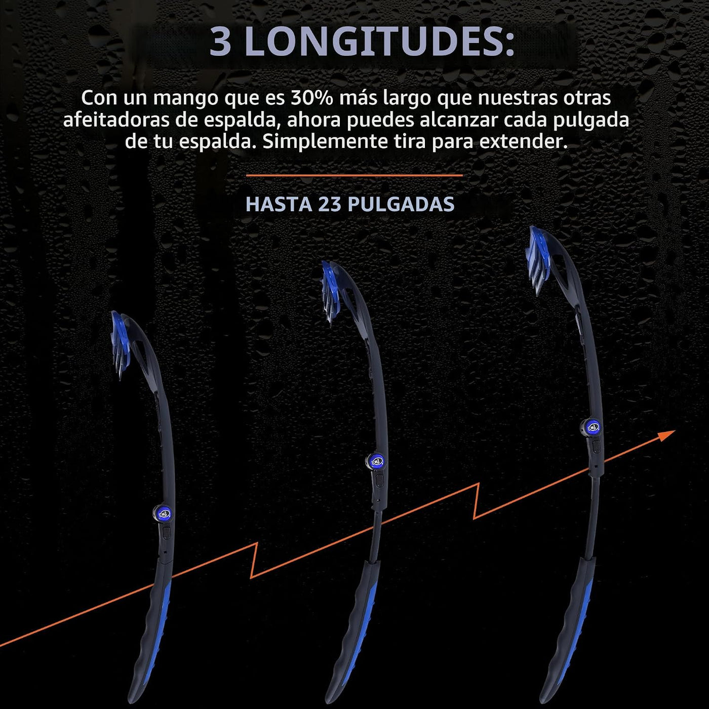 baKblade Afeitadora de espalda 3.0 - Mango de 23 pulgadas - Incluye...